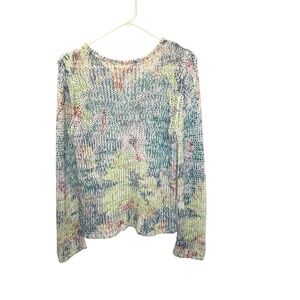 Oui Love Prints Multicolor Knit Sweater – Abstract Speckled Pullover
